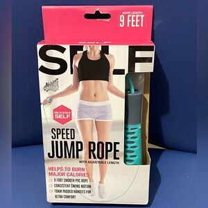 New in box Self speed 9-foot jump rope, teal